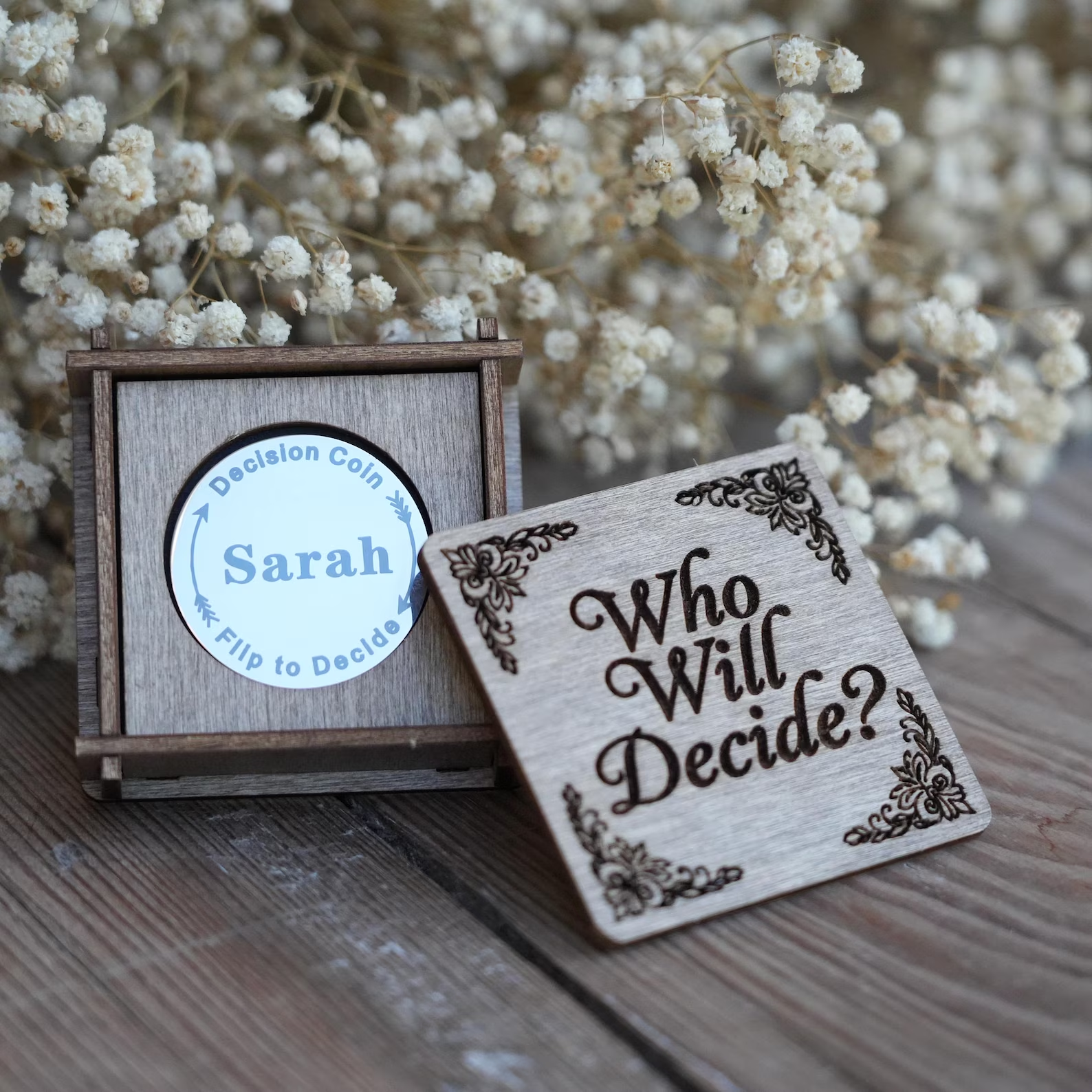 Personalized Decision Coin: Custom Engraved Gift for Couples,Relationship Token
