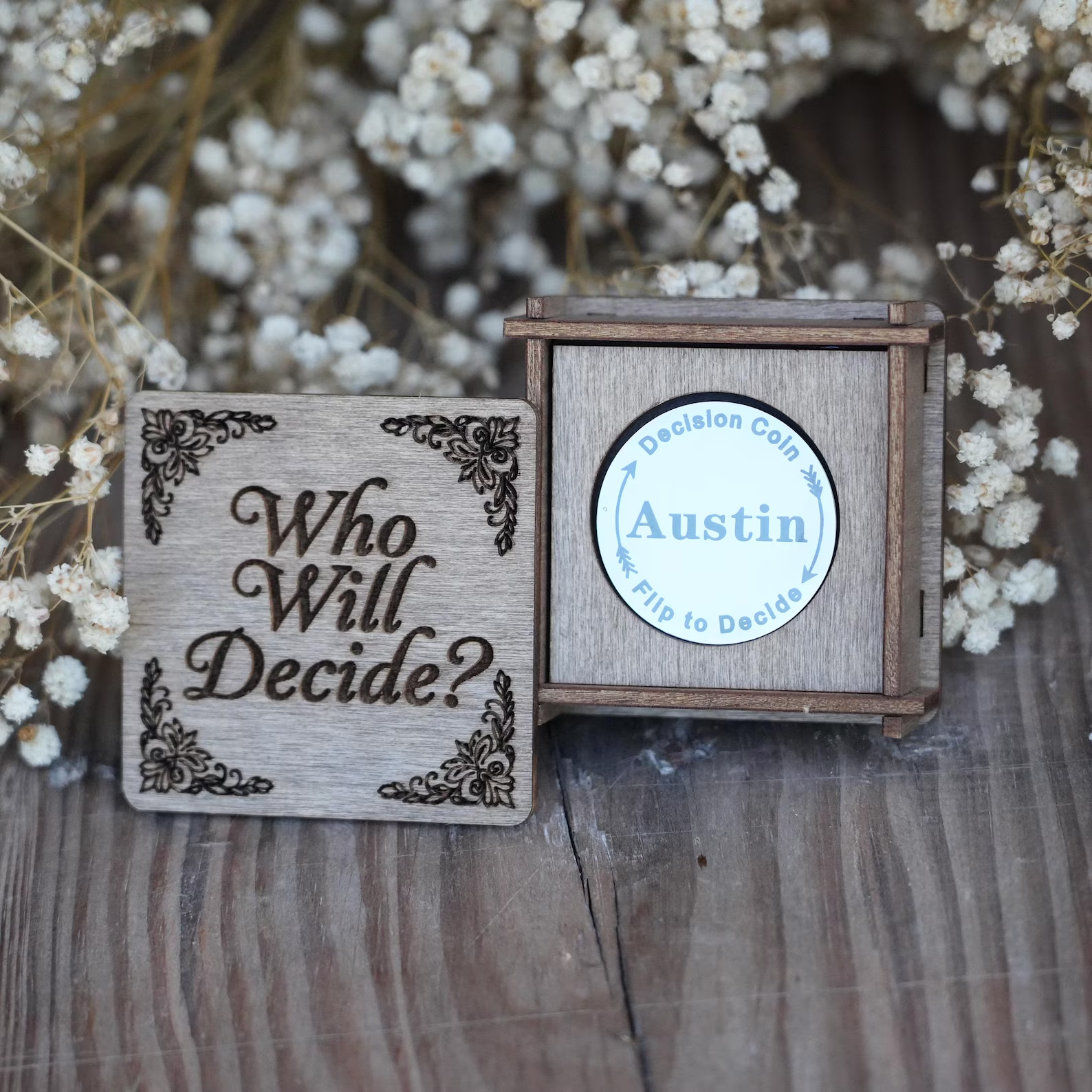Personalized Decision Coin: Custom Engraved Gift for Couples,Relationship Token - Image 4